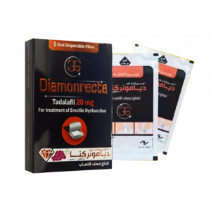 DIAMONRECTA 20 MG ( TADALAFIL ) 5 ORAL DISPERSIBLE FILMS